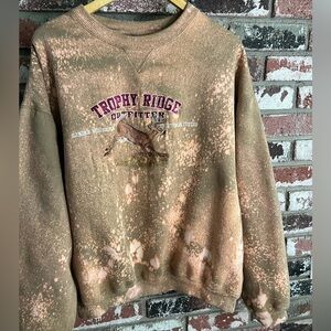 Trophy Ridge Outfitters Gander Mountain bleach splatter Tiedye Thick Crewneck